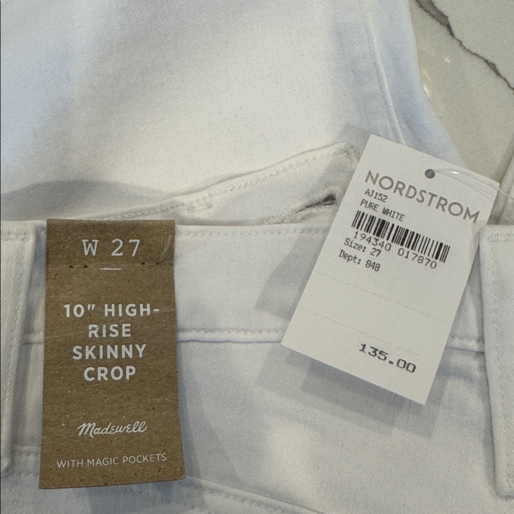 Madewell White High Rise Women Jeans - Picture 3 of 4